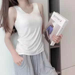 시원한 브라캡나시 여름 이너 런닝 민소매 슬립 노와이어 브라탑 내장 끈나시 캐미솔 나시 케미 메리야스