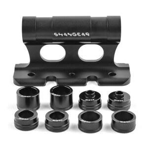 도어레이 마운트 자전거 랙, 프론트 포크 고정 클립, 야외 여행용 4가지 크기 어댑터가 있는 블록