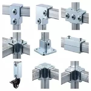 각파이프조인트 각관 연결 OD 30x30mm 사각 튜브 조각 아연 팔꿈치 3방향 파이프 조인트 수납장 랙