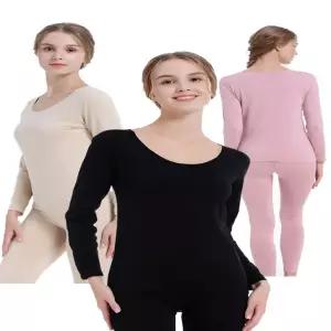 여성 내복 상하세트 신축성 융털 U넥 겨울 이너 내의 히트텍 내복 발열내의