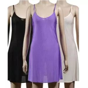 끈슬립 (뵈뵈)끈조절 슬립 세로 골지 인견 끈원피스