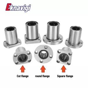 1PCS LMF6UU LMF/K/H 8 10 12 16UU 타원형 플랜지 부싱 라우터 샤프트 3D 프린터 부품 막대 용 CNC 선형 베