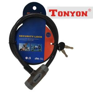 와이어락 자전거락 줄자물쇠 자전거열쇠 톤욘441 자전거자물쇠 12x900mm소 QWB6600F