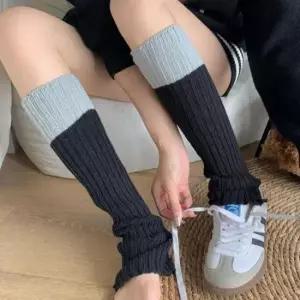 다리워머 여성 배색 니트 레그 워머 필라테스 요가 운동 발토시
