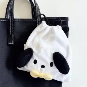 산리오 포차코 챠코 캐릭터 복조리 스트링 파우치 (정품 귀여운 굿즈 휴대용 소지품 화장품 개)치 귀여운치