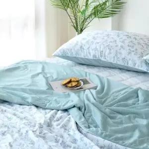 냉감이불베개세트 플라워 냉감 이불베개세트 SS 민트 여름 쿨링 침구