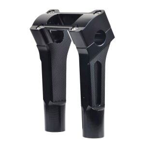 할리 스트레이트 핸들 바 라이저용 골드파이어 모터사이클 라이저 확장 키트, 유니버설 1인치 M8 소프트테일 스트리트 밥 브레이크아웃 2018 2019 2020 2021 블랙, 6인치