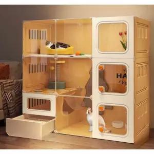 고양이 아파트 베란다 하우스 호텔 캣타워 빌라 원목