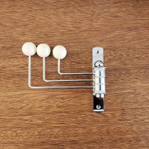 우드 벽고정 회전형 행거 옷걸이 3구 화이트후크 방인테리어 모자걸이 예쁜