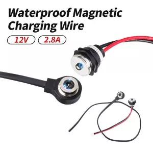 2.8A 12V 회로 충전 커넥터 케이블 방수 남성 여성 웨어러블 Deivce에 대 한 안티 짧은 머리 날짜 와이어