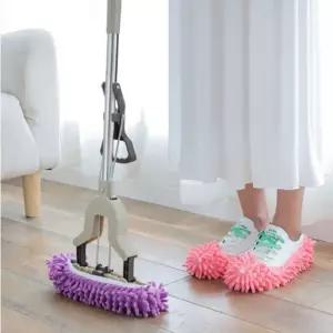 청소실내화 간편 바닥 청소 거실용 덧신형 발걸레 2p