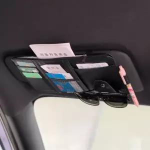 차량용 선바이저 카드 수납 포켓 자동차 트래블 파우치 케이스