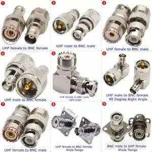 PL259 SO239 SL16 UHF to BNC Q9 남성 플러그여성 잭 RF 동축 커넥터 라디오 어댑터 안테나 WiFi 케이블용
