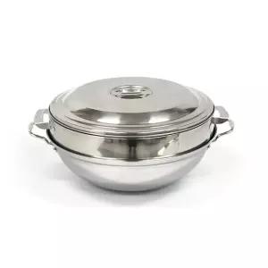 인덕션 겸용 스텐 삼중 만두찜기 세트 550 찜솥 채반 전골 국수 식당