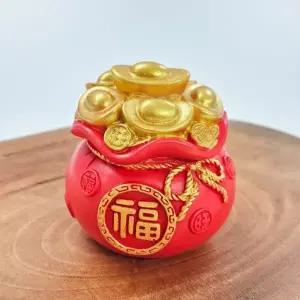 [콩심팥심]미니 금원보 복주머니 재물운 개업 집들이 풍수 장식 풍수소품