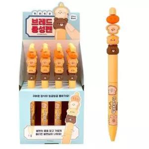 [문구/오피스] 문구 돌아가는 그립감좋은 이쁜필기구 6p 귀여운 피규어중성펜