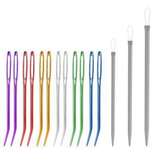 15개의 태피스트리 바늘 세트, 실 다닝 블런트 팁, 뜨개질용 큰 눈 뜨개질 바늘 코바늘 뜨개질용 코바늘 뜨개질 양모 실을 엮고 제작 프로젝트를 진행합니다