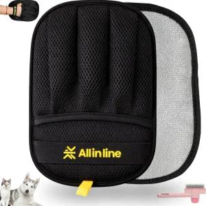 반려견 및 반려묘용 반려동물 제모 장갑 보너스 쉐딩 브러시 디탱글링 빗으로 업그레이드된 재사용 가능한