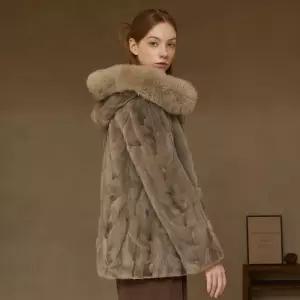 유로컬랙션 뮤 사가폭스 후드 리버시블 밍크 코트