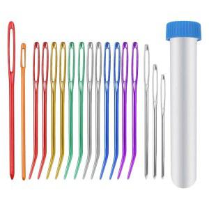 17개 큰 눈 다닝 바늘, 실 바늘 세트 자수 태피스트리 바늘 마크라메 바늘 코바늘 뜨개질용 선물 용품 키트 (3종)