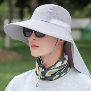 농촌체험 아웃도어 와이드챙 끈조절 등산모자 넓은챙모자