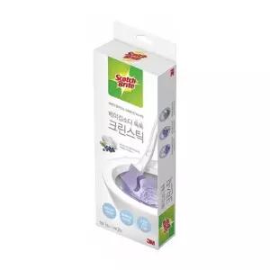 3M 베이킹 소다 크린 스틱 변기솔 핸들1+ 리필2 화장실 욕실 청소 수세미 세정