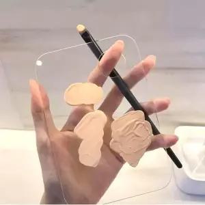 [알티피아]메이크업 믹싱 아크릴 투명 팔레트 사각 스파츌라 메이크업 믹싱