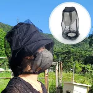 얼굴모기장 씌우는 블랙 양봉모자 얼굴모기장 양봉모자 벌모자 낚시모자