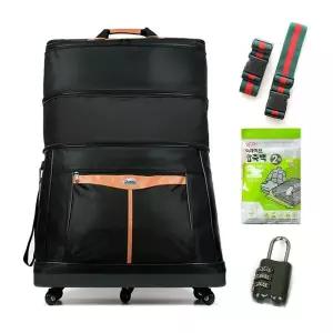 더스틴 D-01 패키지 최고급대형 블랙 상단확장형 3단 이민가방