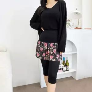 쿨여름치마레깅스 여성 레이스 7부 하이웨스트 5부치마 레깅스 봄레깅스