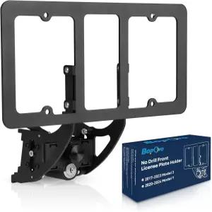 2072023 테슬라 모델 3 및 20202024 Y에 장착된 노 드릴 전면 번호판 홀더 안전 설계 프레임 없음