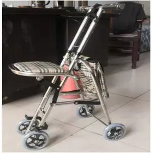 할머니유모차 휴대용 접이식 좌석휠체어 어르신 경량보행기