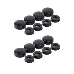 번호판 프레임 나사 캡 자동차 트럭 밴용 8 블랙 볼트 커버