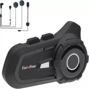 유로폰 S2 모터사이클 블루투스 헤드셋 5.1-1 팩 방수 헬멧 라이더 인터콤용 듀얼 마이크 액세서리용