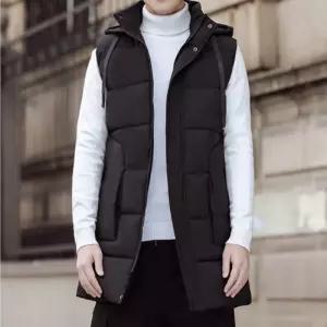 LEA-B97 후드 롱패딩 베스트