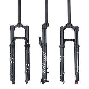 볼라니 27.5 29인치 MTB 에어포크 140mm 여행용 자전거 서스펜션 포크 34mm 스탠션 프론트 포크, 댐핑 리바운드 조정 기능 포함 28.6mm 스레드리스 스티어러