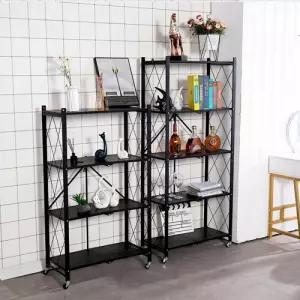 접이식선반 5단 원터치 폴딩 철제수납장 다용도선반 베란다 서재 거실 욕실 주방수납