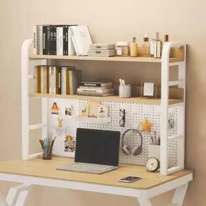 책상 상부장 타공판 상판 학생 데스크 화이트 철제