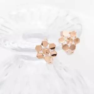 14k금침귀걸이 금침 플로리 로즈골드 플라워 컷팅 원터치 귀걸이 14K