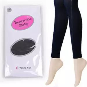 겨울철 두껍고 따뜻한 9부 여자 스타킹 무발 재색