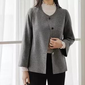 드리다 봄 노카라 A라인 플레어 빅사이즈 정장 자켓 40-50대 미시 중년여성 하객 모임 상견례1262638