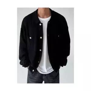 남자 댄디 니트 칼라넥 블랙 터틀넥 카디건 가을 트렌드 상의 M스포3