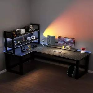 컴퓨터책상 2인용 게이밍 사무실 ㄱ자 테이블 노트북