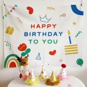 패브릭 해피벌스데이 가림막 (특대-200X150cm)