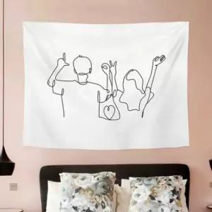 패브릭 러블리포인트 가림막 (특대-200X150cm)