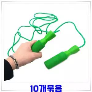 스펀지그립 줄넘기 10개-그린 운동용품 줄넘기운동