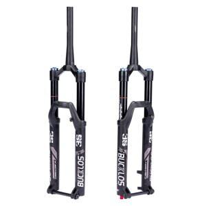 BUCKLOS MTB 에어 서스펜션 포크 27.5 29 110 15mm 부스트 AM E Bike 테이퍼드, 여행용 160mm 36mm 내관 및 액슬 리바운드 조정 디스크 브레이크 프론트 포크, 모든 산악용 e 장착.