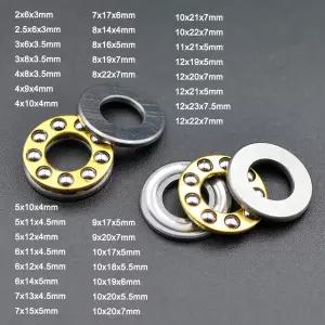 10세트 미니어처 스러스트 볼 베어링 3D 프린터 최소 축 방향 볼 베어링 F3 8M F5-10M F6 12M F8-22M F8-14