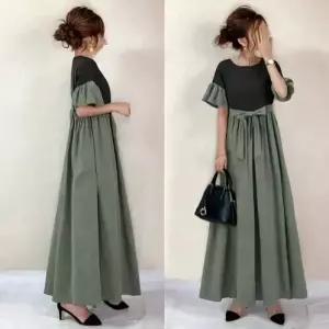 원피스 여사친 플레어 소매 벨트 OP1