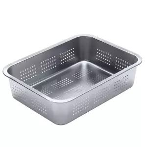 대형 스텐 타공 사각 밧드망 업소용 펀칭볼 채반 스테인리스 바구니 튀김